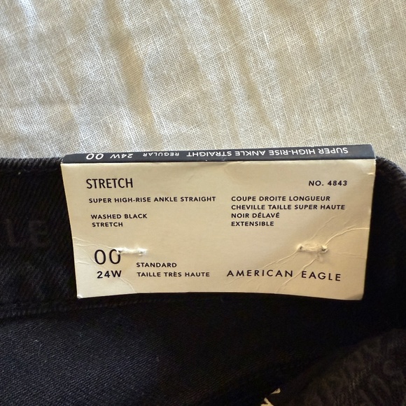 American Eagle Super High Rise Ankle Jeans 00 24W - Picture 4 of 7
